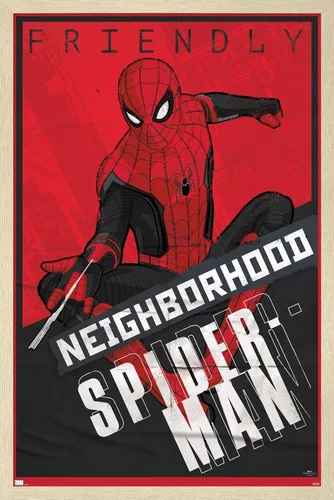 Vista 7 de Trends International Marvel Spider-Man: No Way Home - Póster de pared, 22.4 pulgadas de largo x 14.7 pulgadas, versión enmarcada en madera