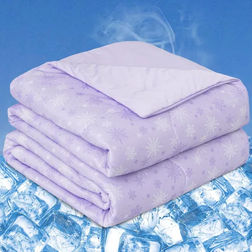 Vista 29 de CHOSHOME Edredón Refrescante Tamaño Twin, Manta Refrescante con Fibra de Enfriamiento Q-Max 0.45 Arc-Chill, Manta de Verano Fresca para Sudores
