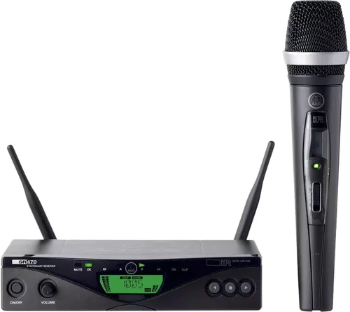 Vista 7 de AKG Pro Audio WMS470 Vocal Set C5 Band 7 Sistema de micrófono inalámbrico de mano con receptor estacionario SR470 y transmisor de mano HT470/D5