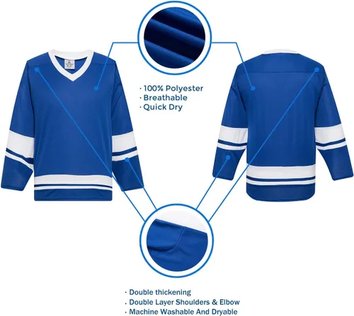 Vista 8 de EALER H400 Series Blank Ice Hockey Practice Jersey League Jersey Team Jersey
