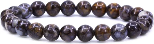 Vista 25 de Amandastone Pulsera elástica de cuentas redondas de 0.315 in con piedras preciosas naturales de 7 pulgadas