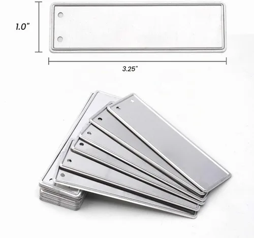 Vista 2 de Etiquetas de aluminio para plantas, etiquetas de metal de doble cara, árbol
