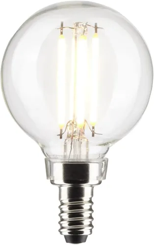 Vista 2 de Satco Bombilla LED E12 de 5.5 W, 4000 K, clasificación de 15000 horas, regulable