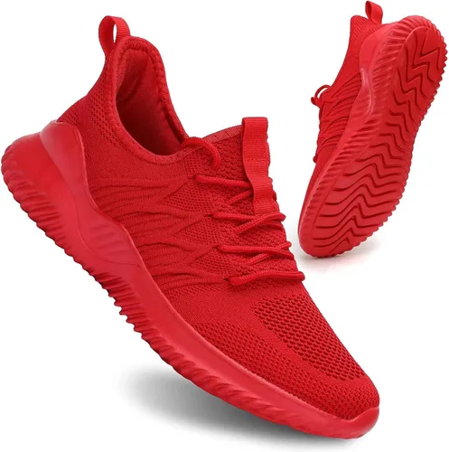 Vista 2 de Zapatos de correr casuales para hombre, ligeros, cómodos, informales, deportivos, de malla, para trabajo, gimnasio, sin cordones, tenis, caminar