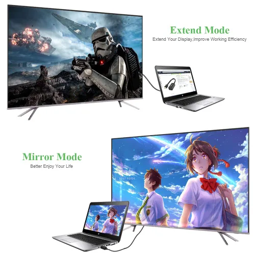 Vista 12 de Paquete de 2 cables DisplayPort a HDMI 4K de 6 pies, cable macho a