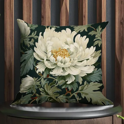 Vista 5 de Funda de almohada Honshu in Robins Egg Chinoiserie Floral - Fundas de cojín asiáticas clásicas cuadradas para sofá, dormitorio, cama, silla, sofá