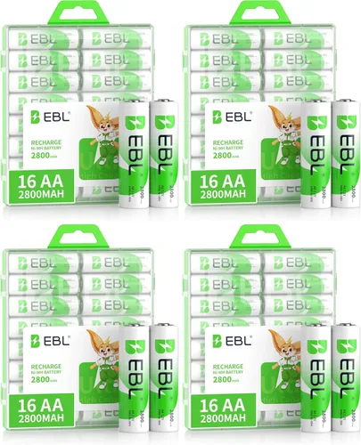 Vista 9 de EBL Baterías recargables AA de 2800 mAh Ready2Charge de calidad AA - 16