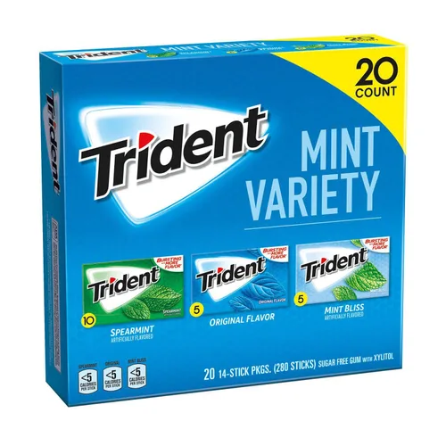 Vista 19 de Goma de mascar Trident Spearmint sin azúcar, 14 piezas