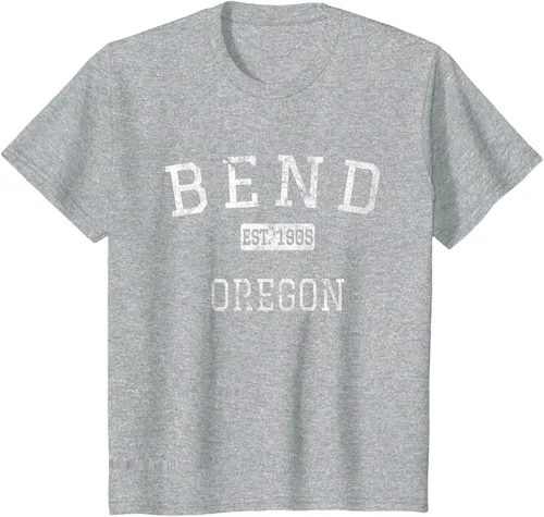 Vista 57 de Bend Oregon OR Camiseta vintage, Negro