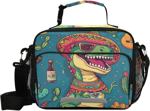 Vista 12 de Vangogh - Lonchera para niños con diseño de noche estrellada, organizador de doble aislamiento, impermeable y reutilizable, bolsa de comida