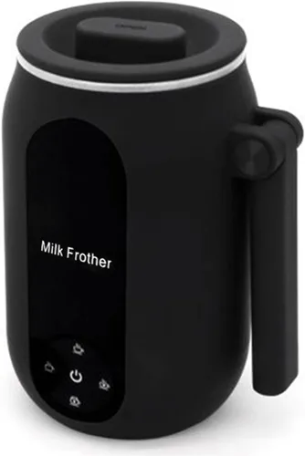Vista 2 de Espumador de leche eléctrico y vaporizador, vaporizador de leche eléctrico 4 en 1, espumador de leche y calentador de 15.2 fl oz, máquina automática