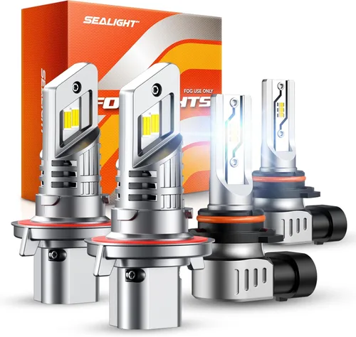 Vista 8 de SEALIGHT Bombilla LED antiniebla H3, actualización de 14000LM, 600% súper brillante, tamaño mini 1:1, Plug-n-Play, rendimiento súper de disipación