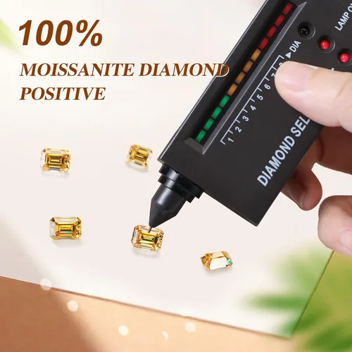 Vista 4 de Moissanite Loose Stones 2Carat Emerald Cut Lab Diamond Simulated Diamond Gemstones for Ring Stud Earring Pendant Jewelry Making with Certificate of