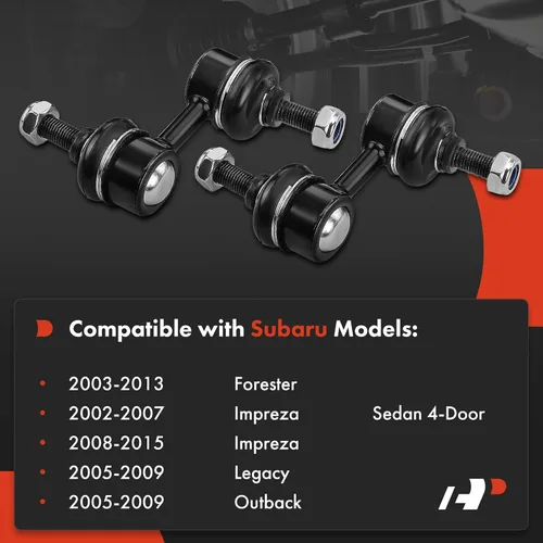 Vista 2 de A-Premium 2 eslabones de barra estabilizadora delantera, compatibles con Subaru Outback 2005-2009, Forester 2003-2013, Impreza 2002-2015, Legacy