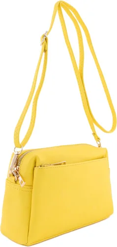 Vista 2 de FashionPuzzle - Bolsa bandolera pequeña con triple cremallera