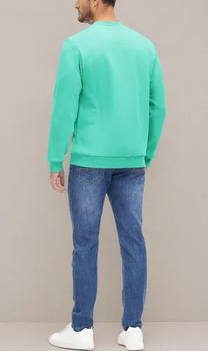 Vista 48 de MAGCOMSEN Sudadera de cuello redondo para hombre de manga larga casual cálida de forro polar