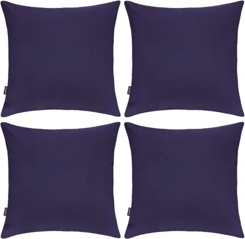 Vista 19 de Coddsmz Paquete de 4 fundas decorativas de 100% algodón para cojín cuadrado, funda de almohada de color liso para bricolaje, para sofá y dormitorio