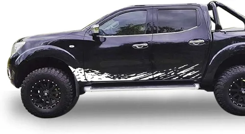 Vista 10 de Adhesivo adhesivo de vinilo para salpicaduras de barro compatible con Nissan Navara NP300 2014-Present (negro)