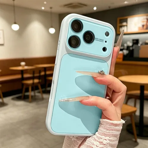 Vista 2 de Funda de silicona líquida para iPhone 17 Pro Max equipada con película protectora de lente, anticolisión suave al tacto y resistente a las manchas