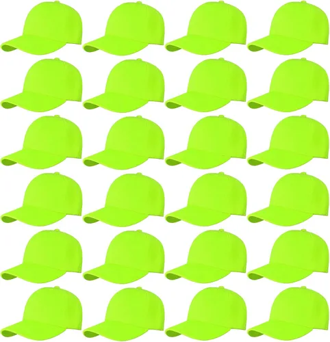 Vista 56 de Falari - 24/144 unidades de gorra de béisbol unisex, lisa y de tamaño ajustable, venta al por mayor Paquete de 144 verde militar