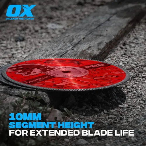 Vista 4 de OX Herramientas 4" Universal Superfast Diamond Blade 7/8" - 5/8" Bore