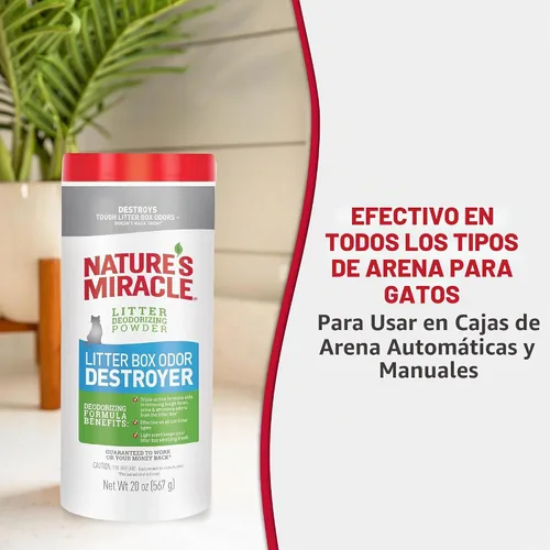 Vista 7 de Nature's Miracle Cat Litter Box - Desodorante en polvo, 20 onzas