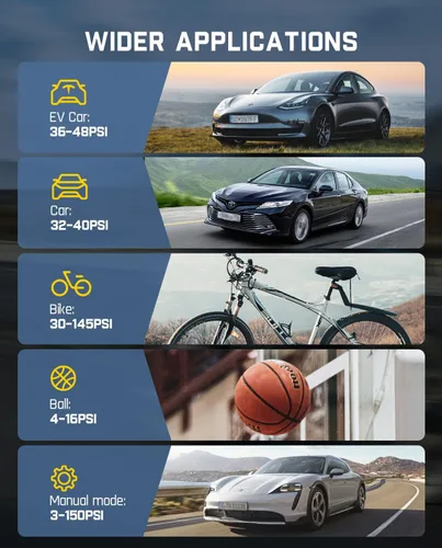 Vista 4 de Fanttik Inflador de neumáticos X8 APEX EV y adaptador de coche de carga rápida de doble puerto de 65 W