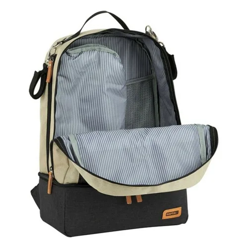 Vista 6 de Bolsa de Deporte con Portazapatos Safta M883 Beige Gris oscuro 15 L