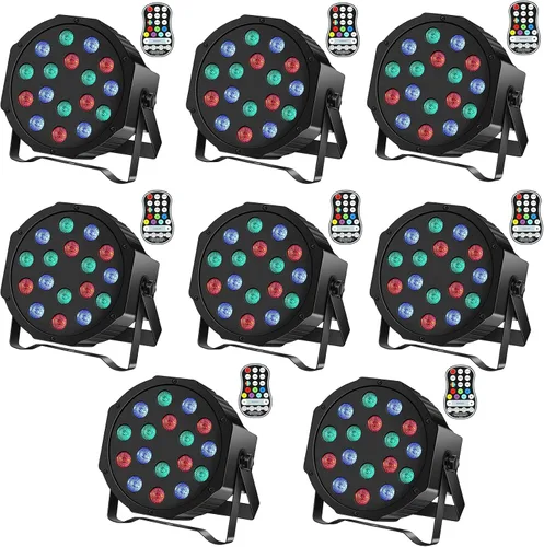 Vista 12 de U`King Luces LED Par de luces inalámbricas alimentadas por batería para eventos 18W RGB luz de iluminación de escenario recargable 20 horas por