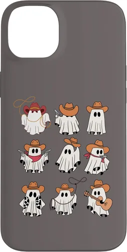 Vista 15 de Carcasa divertida para iPhone 13 Pro Max Boo Haw Western Cowboy Ghost Cowgirl