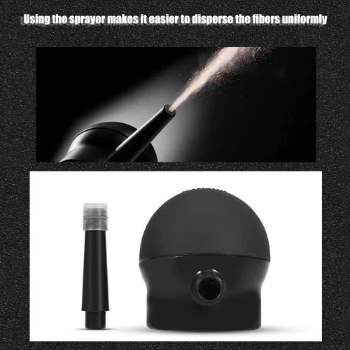 Vista 2 de Aplicador de fibra capilar Aplicación en aerosol Atomizador espesar adelgazamiento o cabello calvo para hombres y mujeres, construcción de cabello