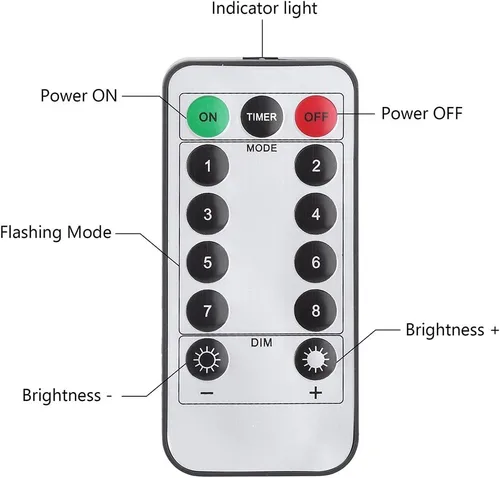 Vista 6 de GDEALER 60 luces LED de hadas, 2 unidades de 20 pies, funciona a pilas con temporizador de control remoto Blanco