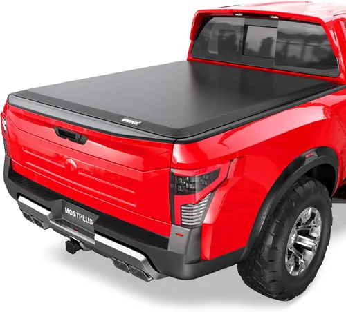 Vista 10 de MOSTPLUS Cubierta Tonneau plegable suave de 5 pies para caja de camioneta compatible con Nissan Frontier 2005-2025 2026 Fleetside/Suzuki Equator