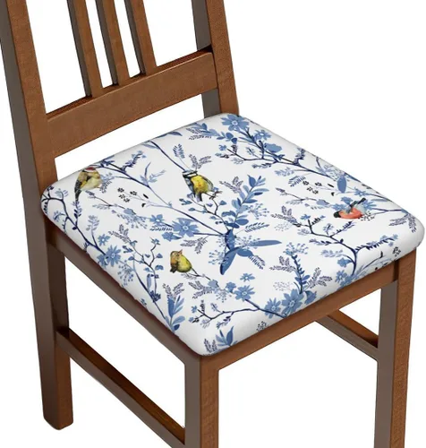 Vista 11 de Juego de 4 fundas de asiento para sillas de comedor, fundas de asiento elásticas modernas de mediados de siglo de los años 50, fundas de cojín