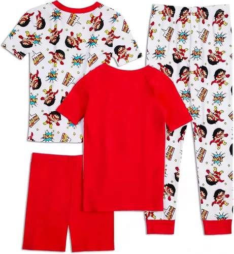 Vista 2 de Komar Kids Boys' Ryan's World 4 Piece Cotton Pajamas