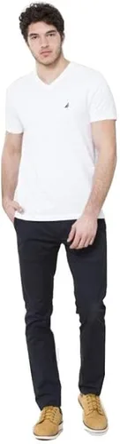 Vista 3 de Nautica Camiseta de manga corta para hombre con cuello en V