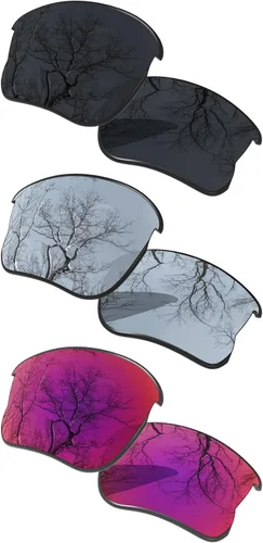 Vista 8 de ToughAsNails Juego de 3 lentes polarizadas de repuesto para Oakley Flak Jacket XLJ Pack