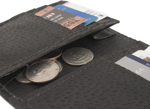 Vista 4 de Cartera hecha a mano de piel auténtica para mujer