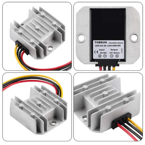 Vista 5 de Convertidor reductor de voltaje DC 8V-40V a 12V 3A 36W Regulador de voltaje automático reductor de voltaje, convertidor de potencia, módulo