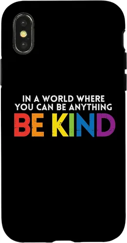 Vista 4 de Funda de regalo para iPhone 14 World Be Kind Rainbow LGBT Pride Lesbiana Gay Bi Trans
