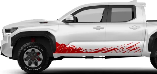 Vista 10 de Kit de calcomanías de vinilo para salpicaduras de barro compatible con Toyota Tacoma 2004 - Presente (2941 negro)