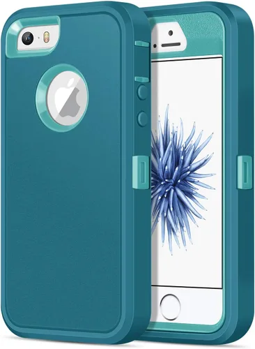 Vista 21 de Jelanry Funda para iPhone SE 2022/2020, para iPhone 8/7, Resistente de Servicio Pesado Rugosa a Prueba de Golpes de Doble Capa Carcasa Protectora
