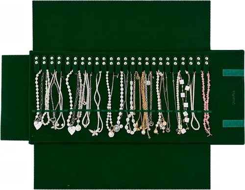 Vista 31 de UnionPlus Travel Necklaces Roll Organizer Anti-Tangle Air Blue Azul aire