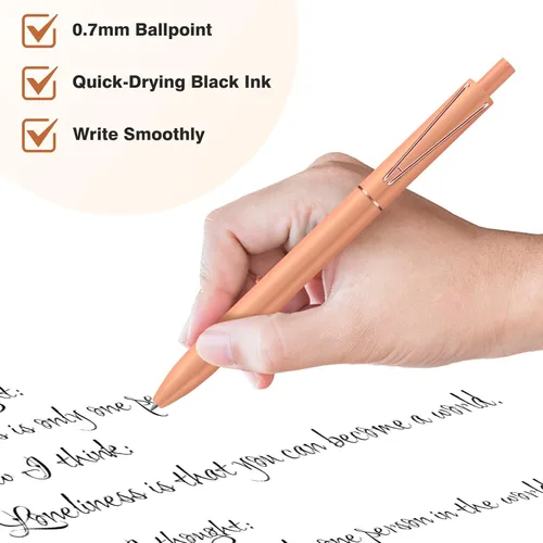 Vista 3 de SUIN Bolígrafos de gel – Tinta negra de secado rápido de 0.028 in, bolígrafos de gel retráctiles, punta fina media para una escritura suave, bonitos