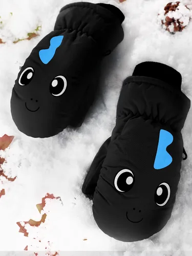 Vista 7 de Guantes de esquí de invierno guantes impermeables con forro de algodón cálido para niños