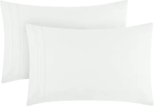 Vista 10 de Mellanni Fundas de almohada de lujo, extrasuaves, refrescantes, fundas de almohada de 12 piezas de la colección icónica, cierre de sobre
