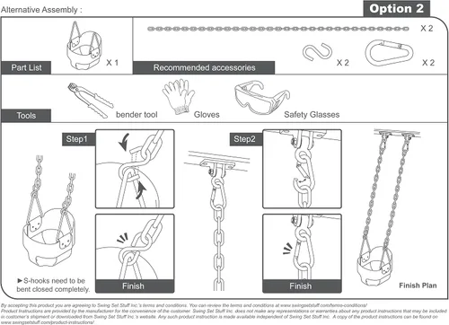 Vista 6 de Swing Set Stuff Highback Full Bucket (rosa) con cadenas y ganchos y adhesivo con logotipo SSS