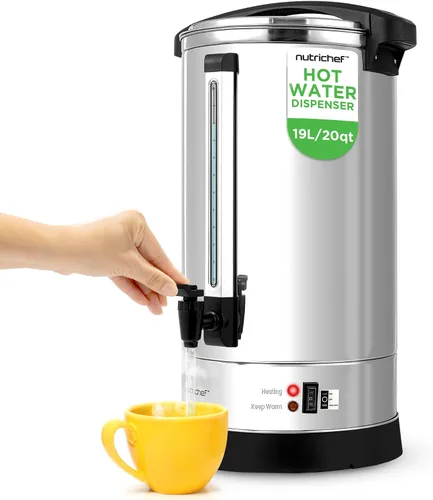 Vista 9 de NutriChef Hervidor Eléctrico de Agua y Calentador - Dispensador Eléctrico de Agua Caliente de Acero Inoxidable de 3L/3.17 Qt con Base Giratoria