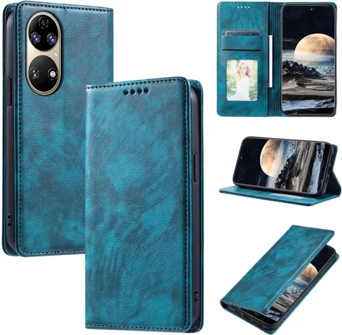 Vista 45 de Funda de cuero compatible con Google Pixel 7, compatible con Google Pixel 7 5G GVU6C GQML3 Flip Folio PU Funda de cuero negro