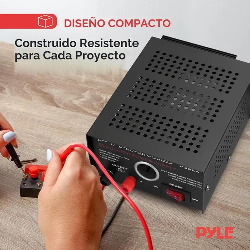 Vista 5 de Pyramid PS9KX - Fuente de alimentación de banco compacto universal, convertidor de mesa de laboratorio doméstico regulado lineal de 5 amperios